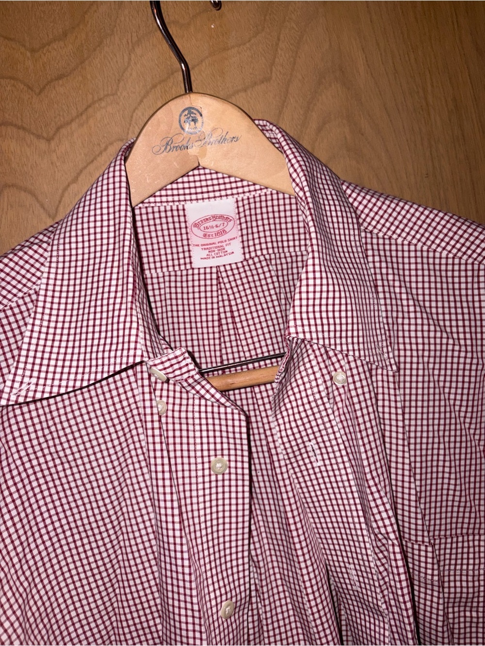 Brooks Brothers Red Windowpane Button Down Shirt
